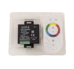 Контроллер RGB RF Ecola 24А 288Вт 12В (576Вт 24В) с кольцевым сенсорным белым радиопультом