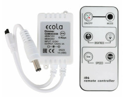 Диммер Ecola LED strip Dimmer 4А 48Вт 12В (96Вт 24В) с инфракрасным пультом управления с автоматическими режимами