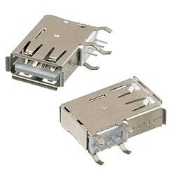 USB-A-111, Розетка на плату, тип A, вертикальная