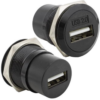 USB2.0 A(F)-A(F) PN, Разъем USB на корпус (розетка-розетка) - изображение 1