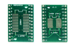 Плата-адаптер (переходник) SOP-24/SSOP-24/TSSOP-24 на DIP-24 0.65/1.27 мм, Двухсторонняя печатная плата с разводкой