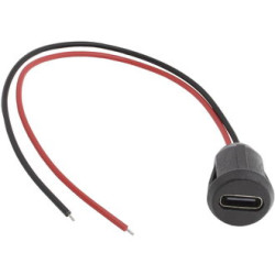 TYPE-C-2pin-D, Разъем USB Type C на корпус с проводами