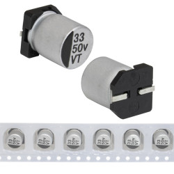 33 UF 50 V 105C 6.3*7.7 VT, Конденсатор