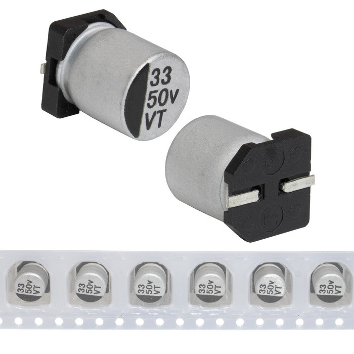 33 UF 50 V 105C 6.3*7.7 VT, Конденсатор - изображение 1