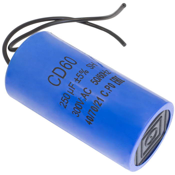 CD60 250uF 300V WIRE, Конденсатор - изображение 1