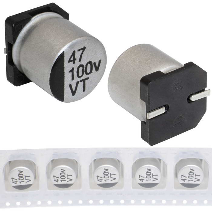 47 uF 100 V 105C 10*10.5 VT, Конденсатор - изображение 1