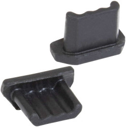Rubber plug microUSB 02 black, Разъем USB