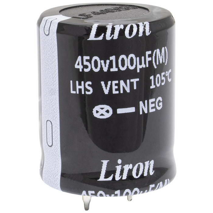 100 UF 450V 105*C 25*30 Liron, Конденсатор - изображение 1