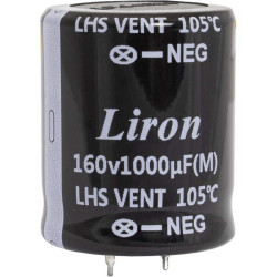 1000 UF 160V 105*C 25*45 Liron, Конденсатор
