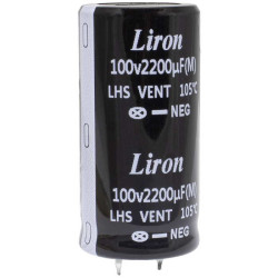 2200 UF 100V 105*C 25*50 Liron, Конденсатор