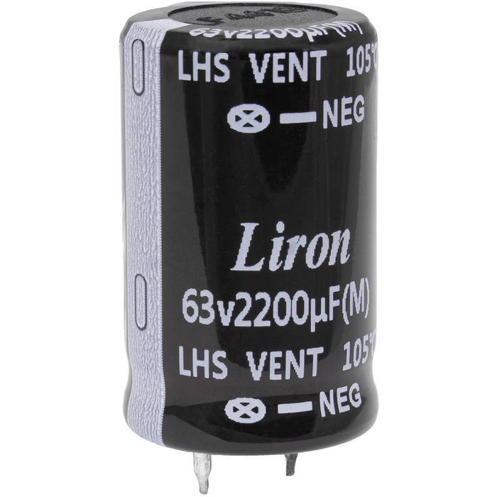 2200 UF 63V 105*C 25*30 Liron, Конденсатор - изображение 1