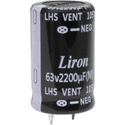 2200 UF 63V 105*C 25*30 Liron, Конденсатор