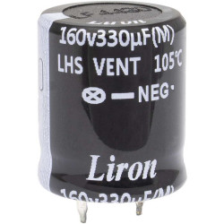 330 UF 160V 105*C 22*25 Liron, Конденсатор