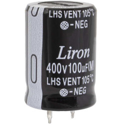 100 UF 400V 105*C 22*30 Liron, Конденсатор