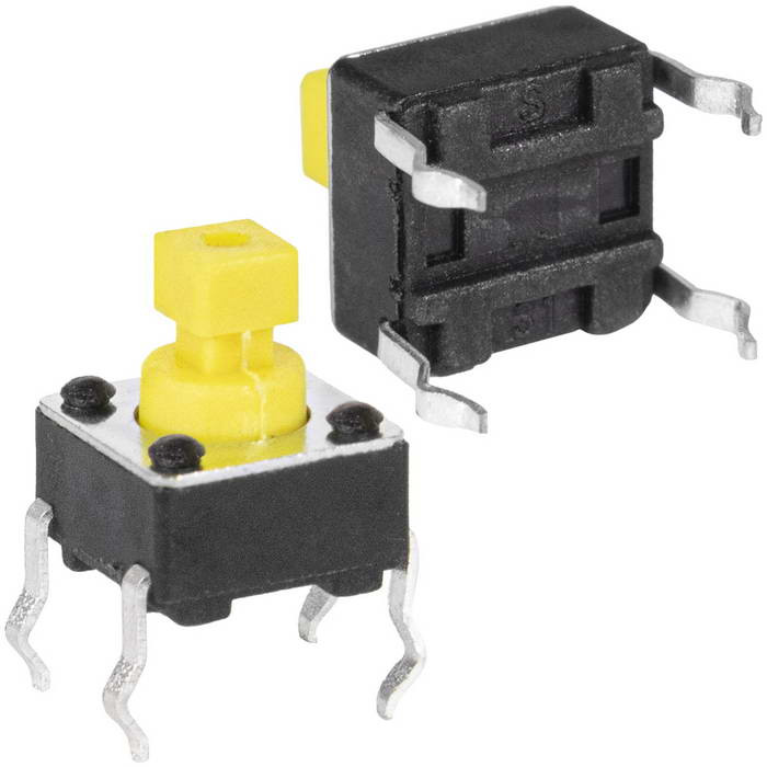 KAN0611-0731Y, Кнопка тактовая 6x6 мм h=7.3 мм - изображение 1