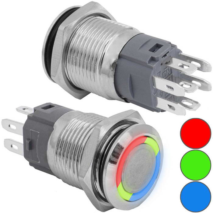 GQ16B-10E/RGB/N off-(on), Кнопка антивандальная - изображение 1