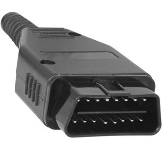 OBD-16-F11X, Разъем диагностический OBD F11X, male, прямой, 16 контактов, 24 В, черный - изображение 1