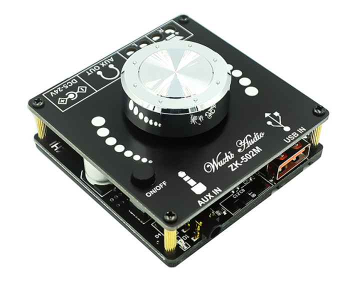 ZK-502M (KZ-502M), Усилитель мощности звука 2x50 Вт с Bluetooth - изображение 1