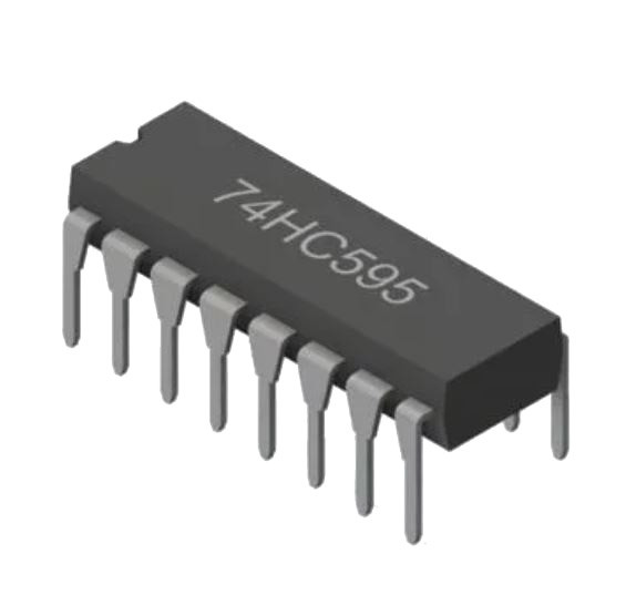 74HC595N (SN74HC595N), Сдвиговый регистр 8 бит [DIP-16] - изображение 1