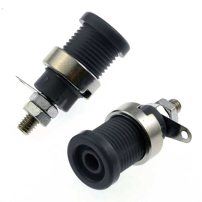 Z012 4mm panel jack BLACK, Клемма - изображение 1