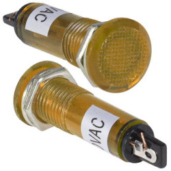 N-806-Y 220V, Лампа неоновая в корпусе жёлтая, 220В