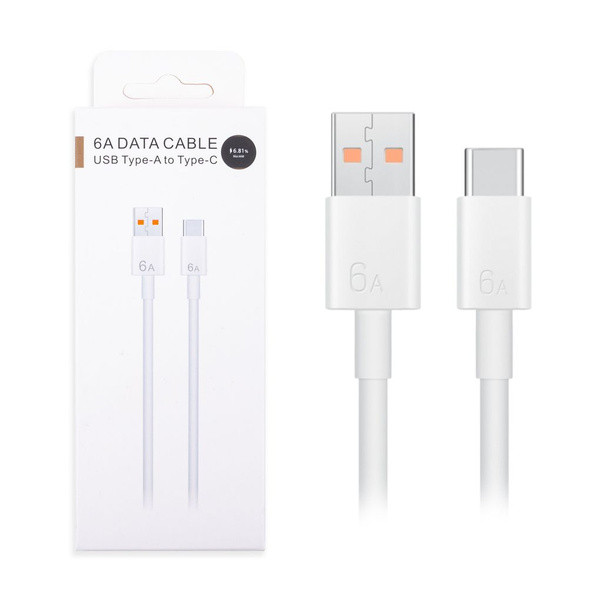 Кабель USB - USB Type-C Huawei для быстрой зарядки, 66Вт, 1.0м, белый, (чип SuperCharger) - изображение 1