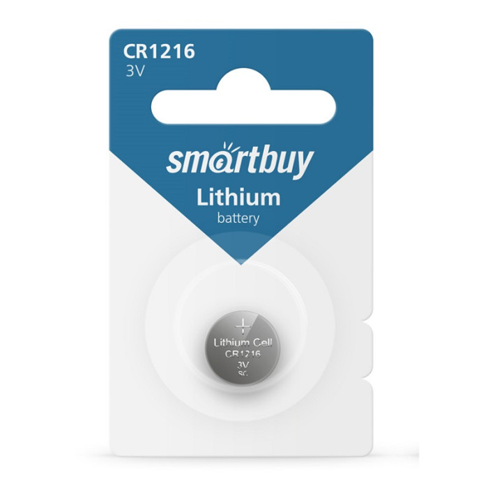 Батарейка CR1216, SMARTBUY Lithium 3В - изображение 1