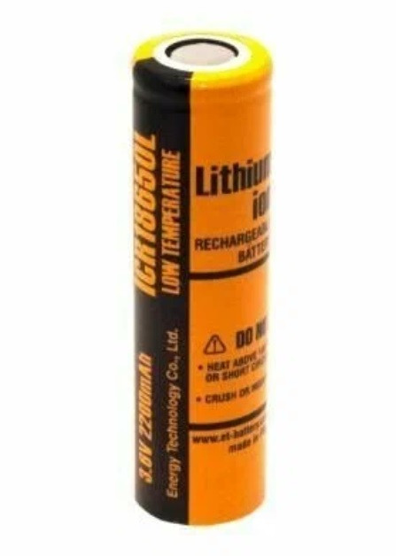 Аккумулятор ET ICR18650 Li-ion, 3.7В, 2200mAh - изображение 1