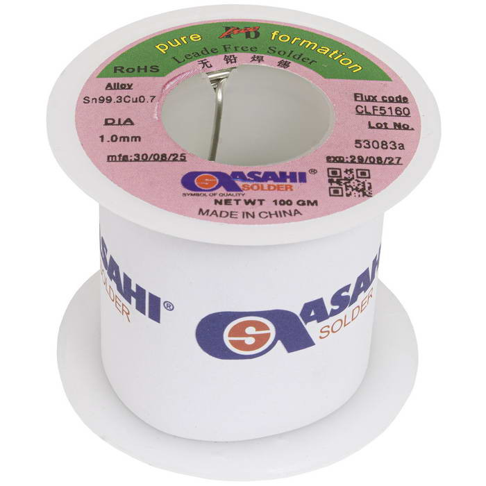 Sn99.3/CU0.7 d1.0mm 100g ASAHI, Припой - изображение 1
