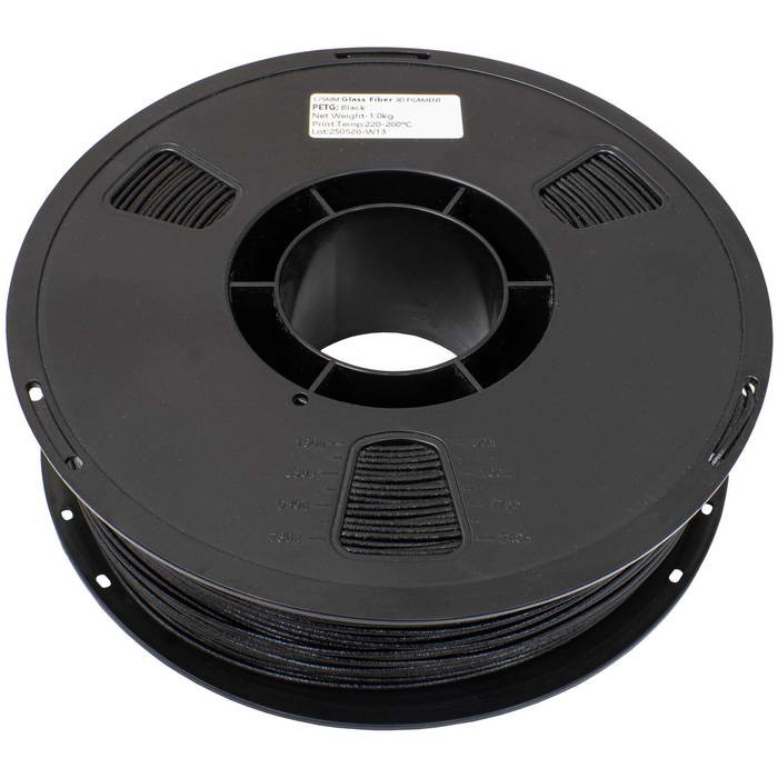 PETG- GF-1.75-BLK-1KG, Филамент - изображение 1
