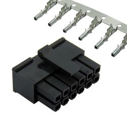MMF-2x6F pitch 3.0 mm + Terminal, Розетка на кабель