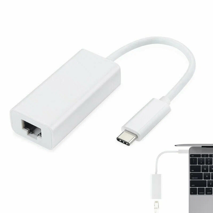 6-903, Переходник (преобразователь) Type-C в RJ-45 (8P8C), адаптер USB Ethernet - изображение 1