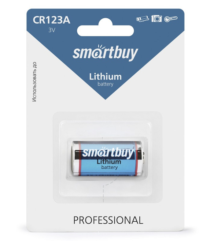 Батарейка CR123A, SMARTBUY Lithium 3В - изображение 1