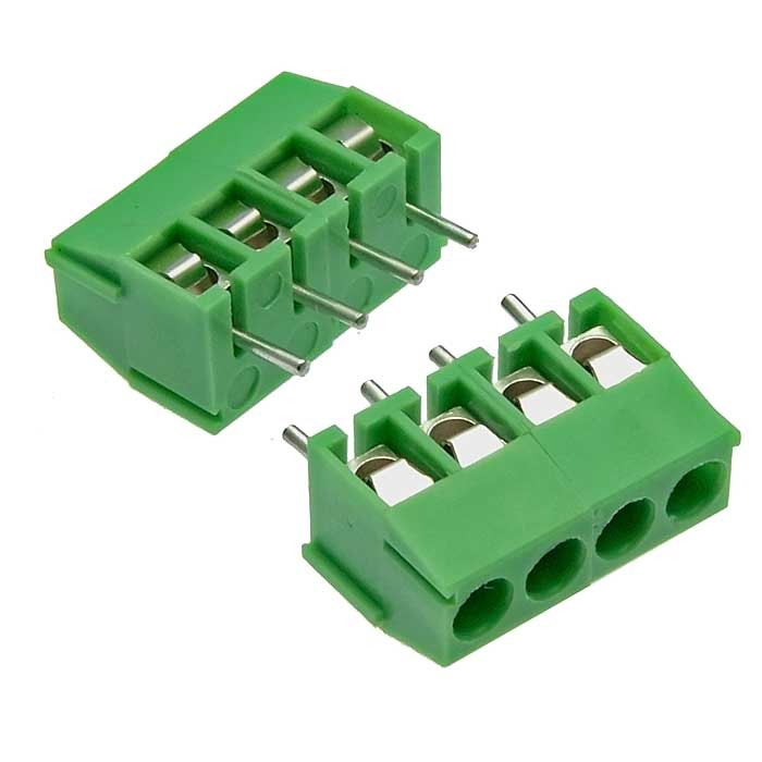 XY301V-A-4P 3.5mm, Клеммник винтовой, 3,5 мм, 4-контактный, прямой - изображение 1