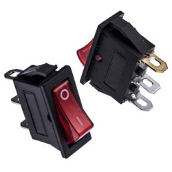 KCD3-101N-C3-R/3P on-off, Переключатель ON-OFF 3 контакта (16A 250VAC) с подсветкой