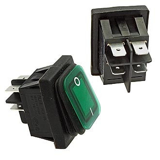 SB092 IP65 on-off 22x30mm, Переключатель герметичный, 4 контакта - изображение 1
