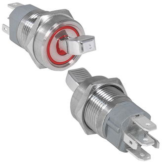RT-S6-12C, Микротумблер  ON-ON c подсветкой (3A 250VAC) 3P - изображение 1