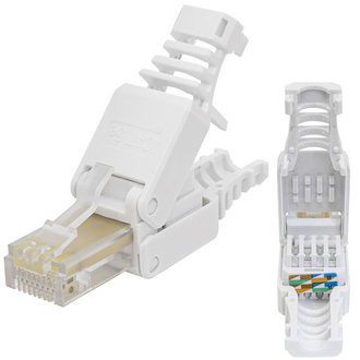 RJ45 (TP-8P8C) Cat5E, Вилка сетевая быстрозажимная - изображение 1