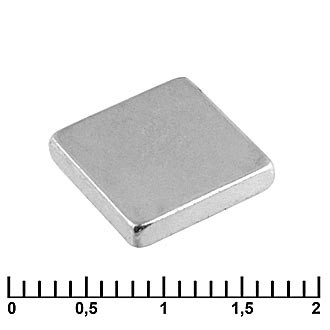 B 10x10x2 N35, Магнит неодимовый квадратный 10x10x2 мм - изображение 1