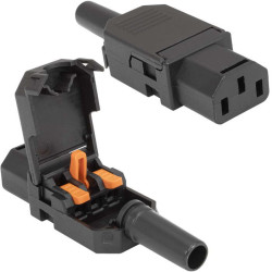 AC-048, Евророзетка сетевая на кабель с прижимными контактами (IEC 60320 C13)