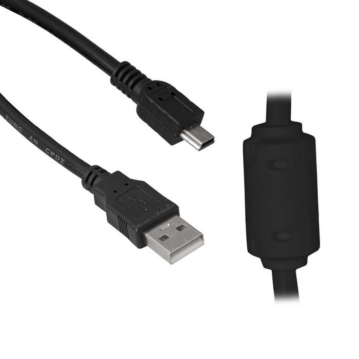 USB2.0 A(m)-mini USB B(m) FB 1.8m, Компьютерный шнур - изображение 1