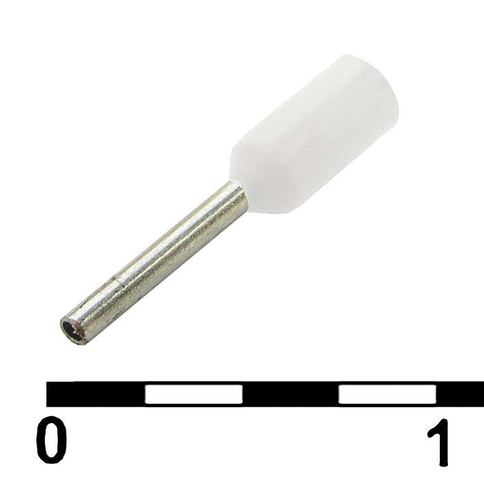 DN00206 white (0.75x6mm), Кабельный наконечник - изображение 1