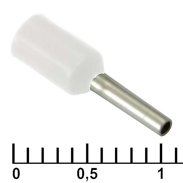 DN00506 white (1x6mm), Кабельный наконечник - изображение 1