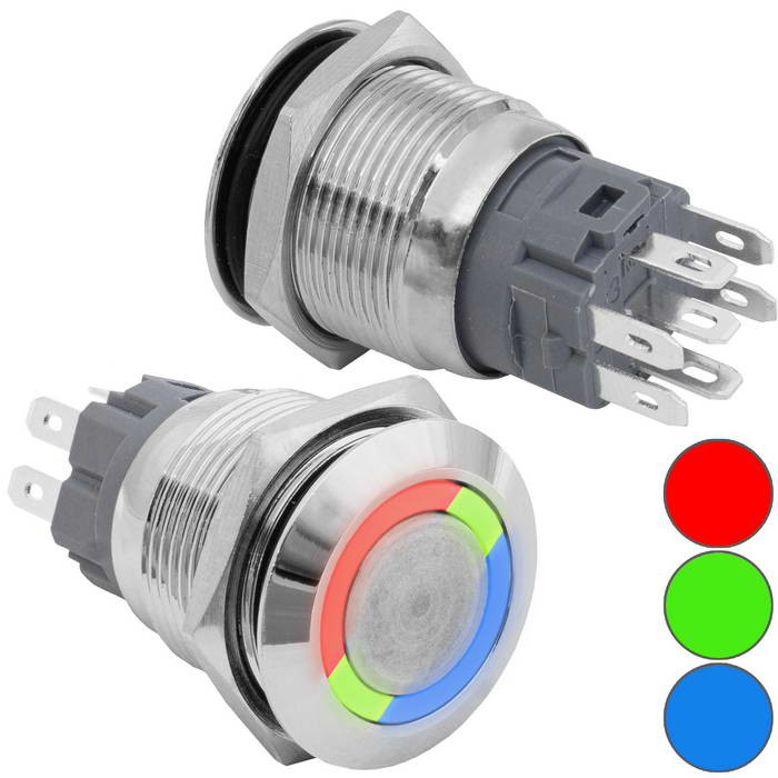 GQ19B-10E/RGB/N off-(on), Кнопка антивандальная - изображение 1