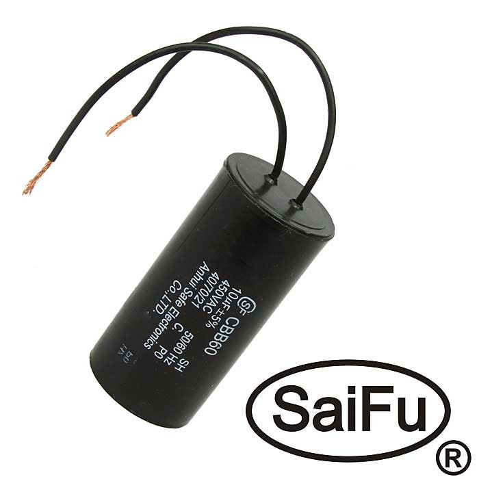 CBB60 10uF 450V WIRE (SAIFU), Конденсатор - изображение 1