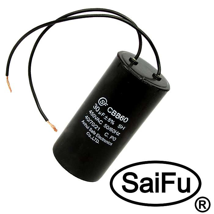 CBB60 30uF 450V WIRE (SAIFU), Конденсатор - изображение 1