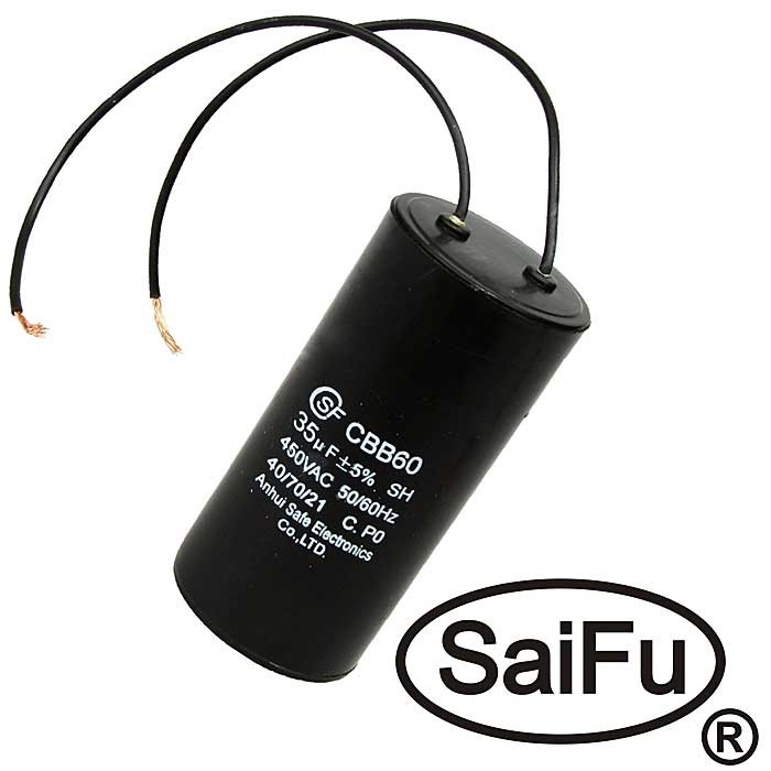 CBB60 35uF 450V WIRE (SAIFU), Конденсатор - изображение 1