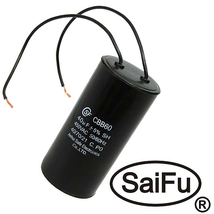 CBB60 40uF 450V WIRE (SAIFU), Конденсатор - изображение 1