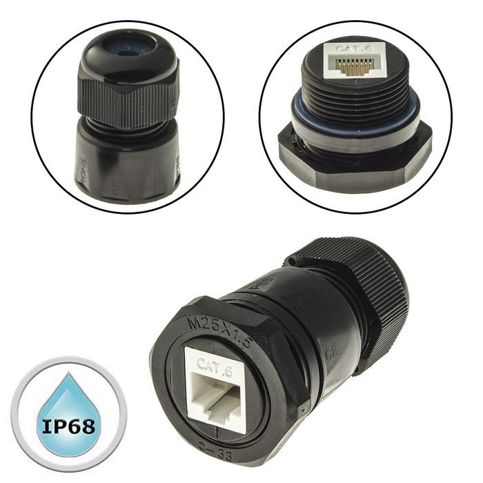 RJ45M25Z1-6A, Разъем герметичный - изображение 1