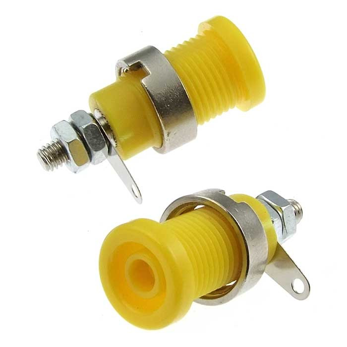ZP012 4mm Panel-mount Socket,YELLOW, Клемма - изображение 1